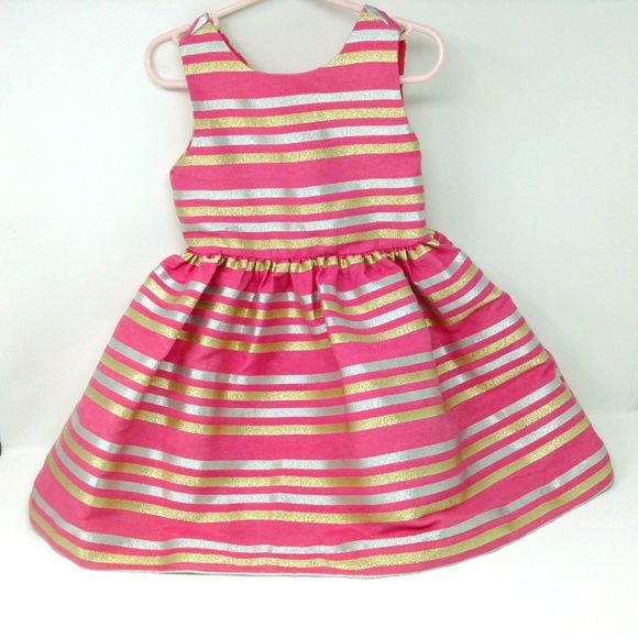 Gymboree Other - Gymboree Dressup Shimmer Pink Stripe Dress 3T